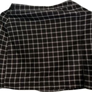 Hollister Black White Plaid Asymmetrical Mini Skirt Small Y2K